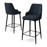 Hanah home Set barskih stolica Enox, 6 dijelova, antracit-crna | Eponuda.ba