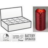  NOVOGODIŠNJA LED SVEĆA SA TAJMEROM 70X130MM CRVENA | ePonuda.com