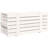  Kutija za pohranu bijela 91 x 40,5 x 42 cm od masivne borovine | shoptok.hr