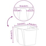  Kutije za cvijeće za Euro palete 12 pcs Siva 13,5 x 9 x 9,5 cm | Shoptok.si