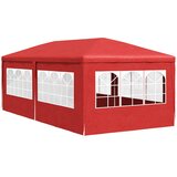 Šator za zabave 600 x 300 x 255 cm Crvena PE i čelik | shoptok.hr