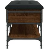 vidaXL Klop za čevlje rjavi hrast 82x42x45 cm inženirski les | Shoptok.si