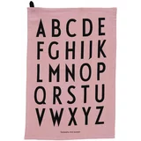 Design Letters Rožnata bombažna kuhinjska krpa Design Letter Alphabet, 40 x 60 cm