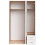 MID.YOU omara s klasičnimi vrati, bela, hrast sonoma | Shoptok.si