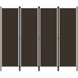 Sobna pregrada s 4 panela smeđa 200 x 180 cm | shoptok.hr