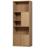 vtwonen Modularna knjižna polica v hrastovem dekorju v naravni barvi 264x243 cm Modulair – | Shoptok.si