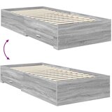 Konstrukcija postelje Siva Sonoma 90 x 200 cm Konstruiran les, (5000102259) | Shoptok.si