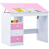 Furnova Otroška pisalna in risalna miza nagibna roza in bela, (21925231) | Shoptok.si