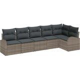  Sjedeća garnitura za vrt 6 kom. Siva poliratan 289 x 124 x 85 cm | shoptok.hr