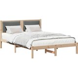  Krevetna konstrukcija s uzglavljem Tamno siva 135 x 190 cm | shoptok.hr