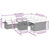 vidaXL 10-dijelni set vrtnih sofa poliratan s jastucima svijetlosivi | shoptok.hr