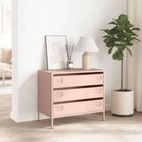 vidaXL Komoda roza 68x39x58,5 cm hladno valjano jeklo | Shoptok.si
