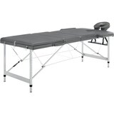 vidaXL Masažna miza s 3 conami aluminijast okvir antracit 186x68 cm Cene
