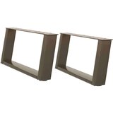  Noge za klub stolić U-oblik 2 kom Prirodni čelik 60 x (30-31) cm Čelik - Prirodna 60 x (30-31) cm 1 | shoptok.hr