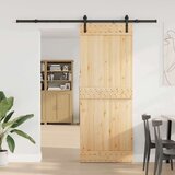 vidaXL Klizna vrata s priborom za montažu 80 x 210 cm masivna borovina | shoptok.hr