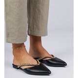 D/CEO marka niezdefiniowana Black elegant slides decorated with a chain Gerita | ePonuda.com