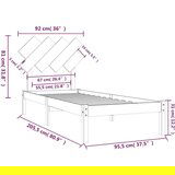  Posteljni okvir bel 90x200 cm trden les, (20685173) | Shoptok.si