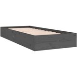  Za krevet sivi masivno drvo 75x190 cm 2FT6 jednokrevetni | shoptok.hr