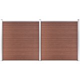  Vrtna ograda od WPC-a 353 x 186 cm smeđa | shoptok.hr