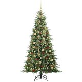 vidaXL Umjetno božićno drvce s nogom s stalakom Zelena 210 cm PE i PVC | shoptok.hr
