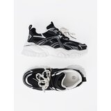 Shelvt Black sneakers with a white bow and beads | shoptok.hr