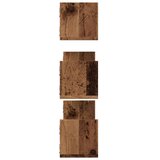 Zidne police 3 kom boja staro drvo 80x18x18cm konstruirano drvo | shoptok.hr