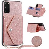 INORCO Ovitek za telefon Samsung Galaxy S20 4G/5G, trikotno držalo za kartice, stojalo, PU usnje+TPU ovitek za telefon, (22032910) Cene