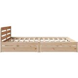  Okvir kreveta bez madraca 200 x 200 cm od masivne borovine | shoptok.hr