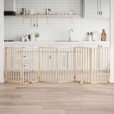 vidaXL Ograda za pse z vrati zložljiva 6 panelov 300 cm topolovina | Shoptok.si