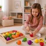  Drveni set voća za igru s magnetima i nožem - šareni | Shoptok.si