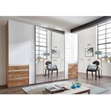 Modern Living Omara Z Drsnimi Vrati Level 36 D, Bela, Barva Hrasta | Shoptok.si