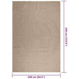  Rug "ZIZUR" Bež 240x340 cm Juta videz Notranje in zunanje | Shoptok.si