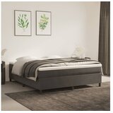  S oprugama i madracem tamnosivi 180x200 cm baršunasti | shoptok.hr