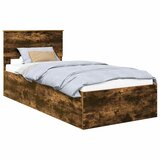  Krevetna konstrukcija s uzglavljem Dimljeni hrast 90 x 190 cm | shoptok.hr