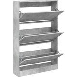 vidaXL Omarica za čevlje betonsko siva 80x21x125,5 cm inženirski les | Shoptok.si