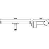  LED osvetljenje za kupatilsko ogledalo LED/10W/230V 45 cm IP44 crno | Eponuda.com
