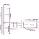 TV omarica 4 kosi trdna borovina, (20730050) | Shoptok.si