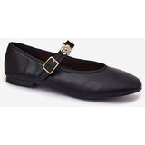Boto Women's Ballerinas With Strap And Golden Decorations Black Firicene | shoptok.hr