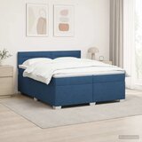 Krevet s box springom madracem i LED-om Plava 200 x 200 cm - Plava 200 x 200 cm Dizajn linija Cijene
