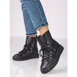 W. POTOCKI Black insulated women's ankle boots on the Potocki platform Cijene
