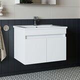 Hanah home kupatilski ormarić sa lavaboom 1044, 65 cm, mat beli Cene