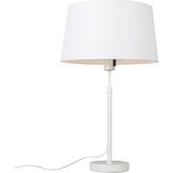 QAZQA Namizna svetilka bela z belo senco 35 cm nastavljiva - Parte Cene