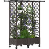  Povišeni krevet s mrežom i krovom Smeđa 124 x 40 x 127 cm PP | shoptok.hr
