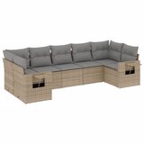  The Living Store Vrtna sedežna garnitura 7-delna z blazinami bež poli ratan - Vrtna Sedežna Garniture, (21443150) | Shoptok.si