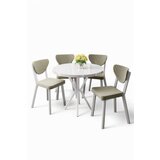 Hanah home Set trpezarijskog stola i stolica (5 delova) Agnes White Cream | Eponuda.com