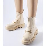 Gemre Beige ankle boots with visible protector Sailetto | shoptok.hr