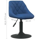vidaXL Vrtljiv jedilni stol 2 kosa moder žamet | Shoptok.si