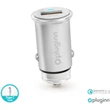 Auto punjac PI-20 QC 3.0/ 3A/ 18W/ sa Type C kablom srebrni