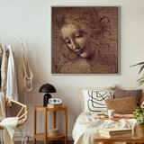  Slika - Leonardo da Vinci – Head of a Young Woman (Leda) 40x40 U prirodnom drvenom okviru | shoptok.hr