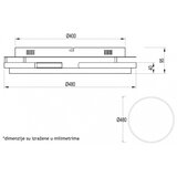 Vesta 544 plafonska svetiljka 40W 3000K bela (o 480) | Eponuda.com